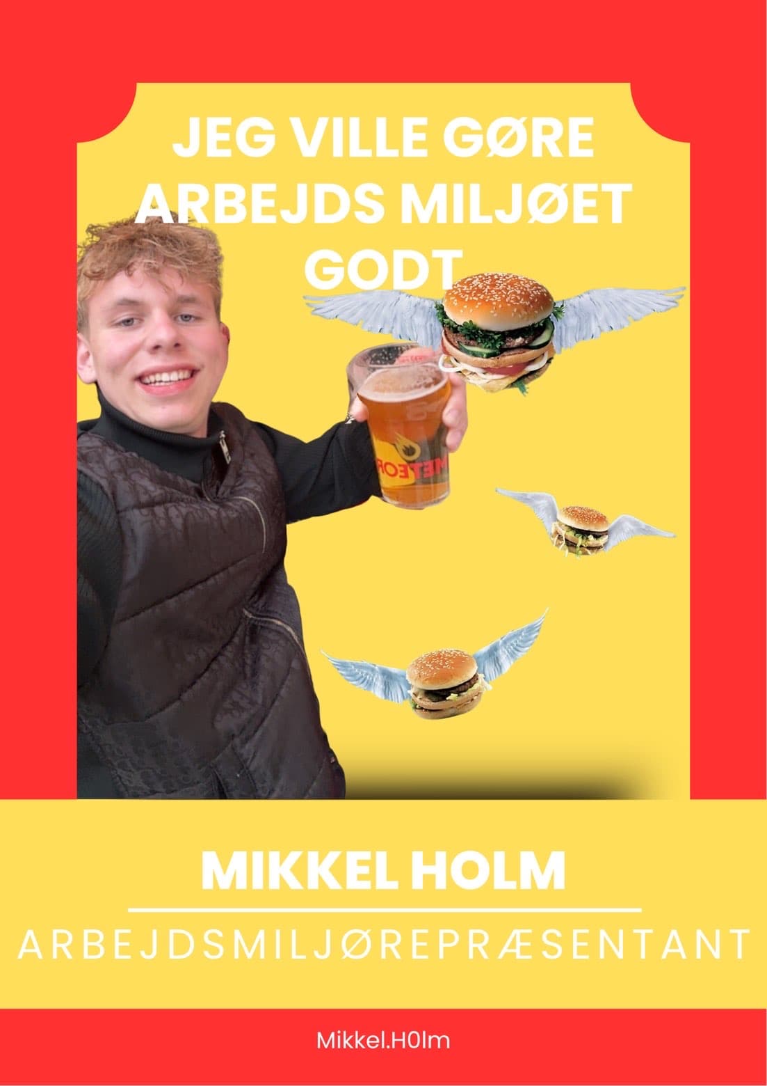 Valgplakat: Mikkel Søndermark Holm til AMR